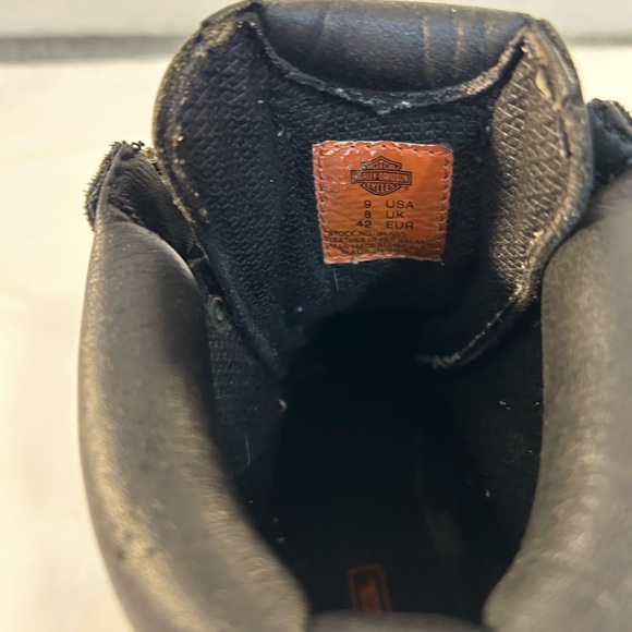 Harley-Davidson Black Leather Brake light Motor Cycle Riding Boots Size 9 - Picture 5 of 6